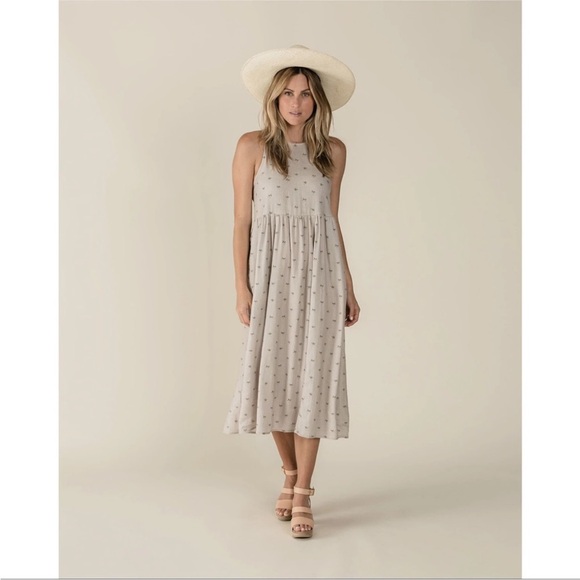 Rylee + Cru Dresses & Skirts - Rylee + Cru Palms Zoe Sleeveless Midi Dress Women's Small Linen